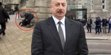 Yer: ABD! Aliyev’e yönelik protesto sırasında arbede çıktı