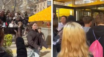 Hamburgerci açıldı, Ukrayna’da izdiham yaşandı